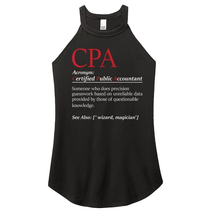 Public Accountant Bookkeeper Tax Auditor Financial Analyst Women’s Perfect Tri Rocker Tank