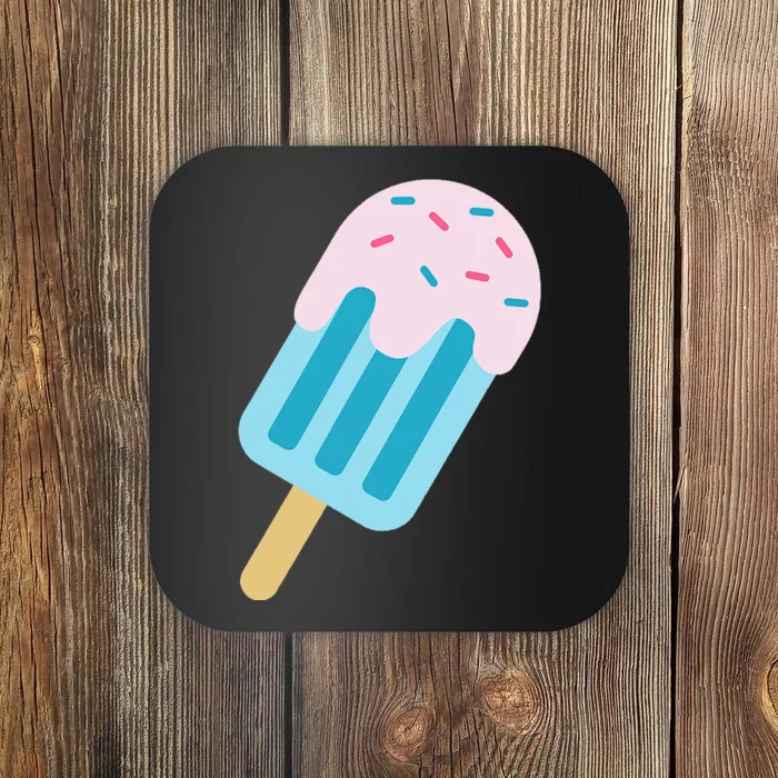 Pink And Blue With Sprinkles Popsicle Coaster