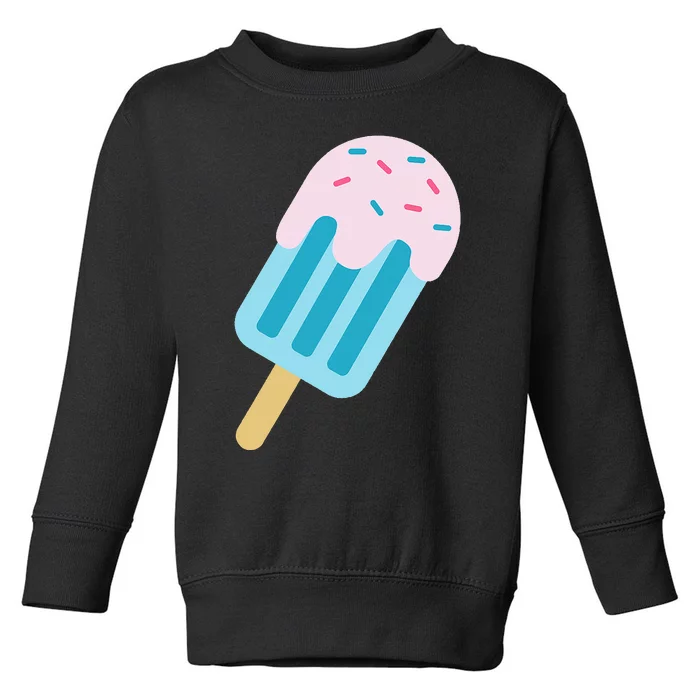 Pink And Blue With Sprinkles Popsicle Toddler Sweatshirt