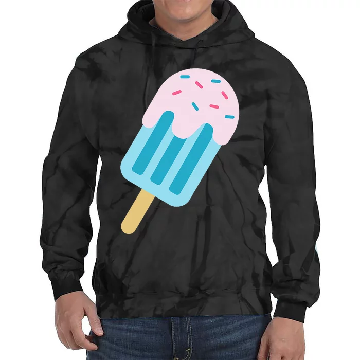 Pink And Blue With Sprinkles Popsicle Tie Dye Hoodie