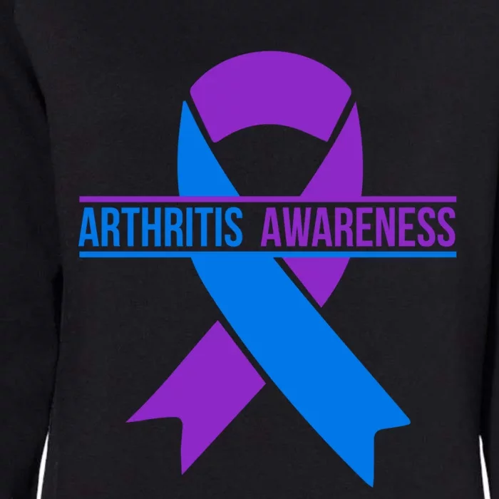 Purple And Blue Ribbon Arthritis Awareness Gift Womens California Wash Sweatshirt