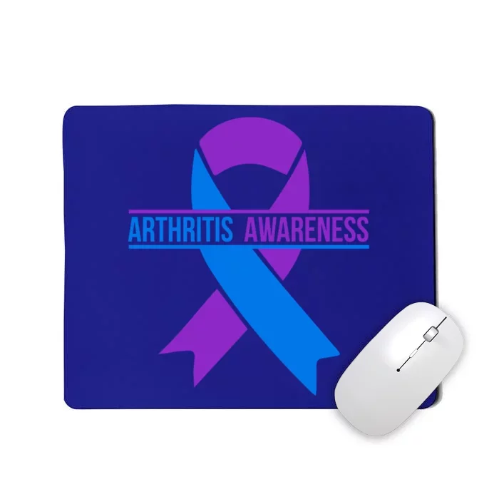 Purple And Blue Ribbon Arthritis Awareness Gift Mousepad