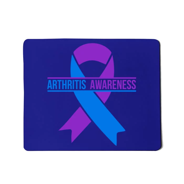 Purple And Blue Ribbon Arthritis Awareness Gift Mousepad