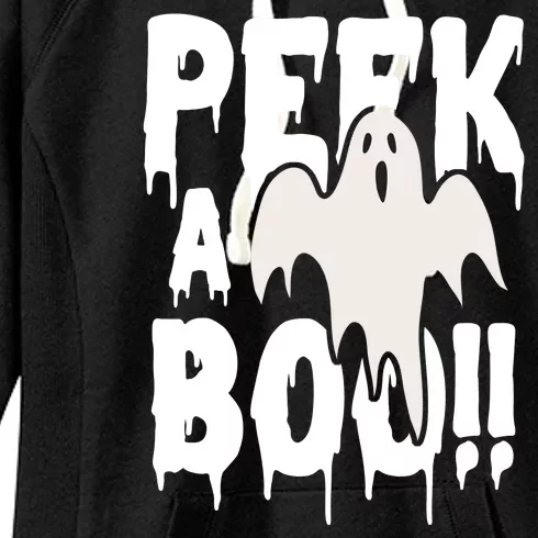 Peek A Boo Halloween Ghost Women's Fleece Hoodie