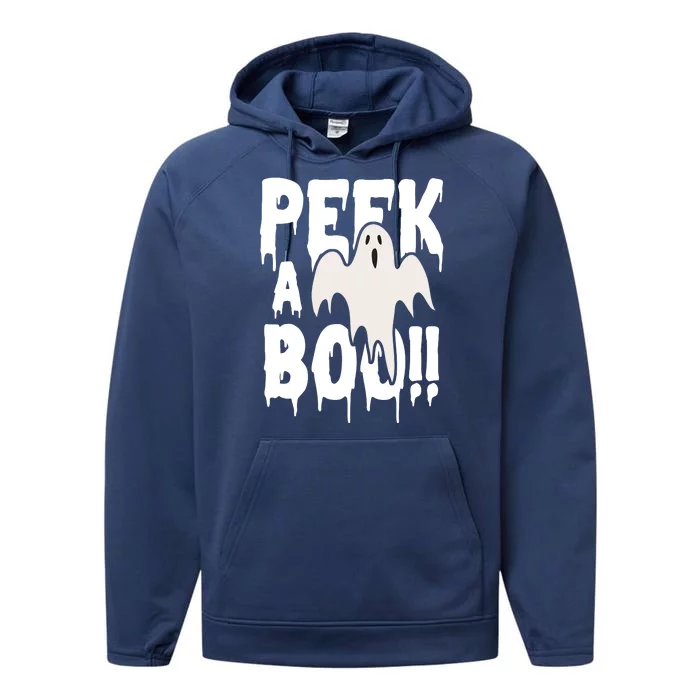 Peek A Boo Halloween Ghost Performance Fleece Hoodie