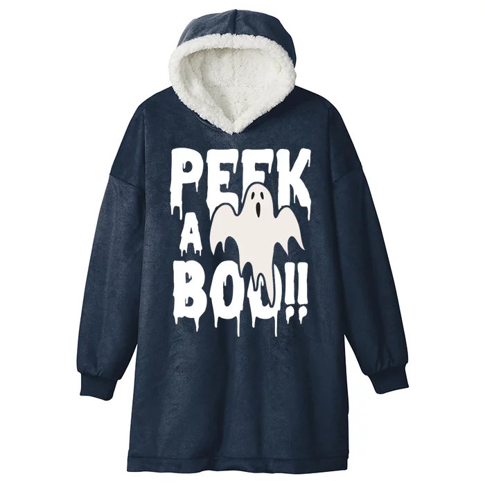 Peek A Boo Halloween Ghost Hooded Wearable Blanket