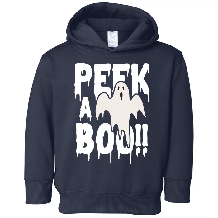 Peek A Boo Halloween Ghost Toddler Hoodie