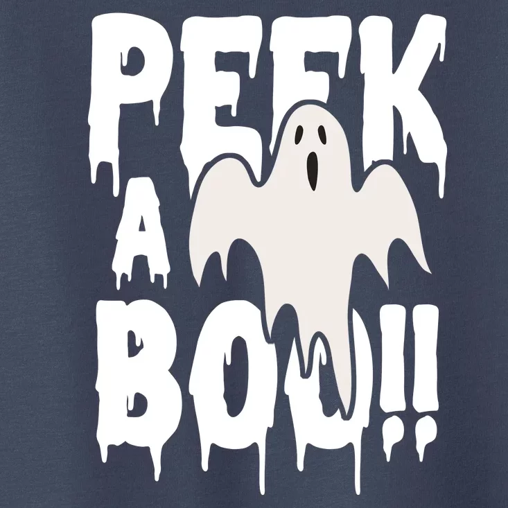 Peek A Boo Halloween Ghost Toddler T-Shirt