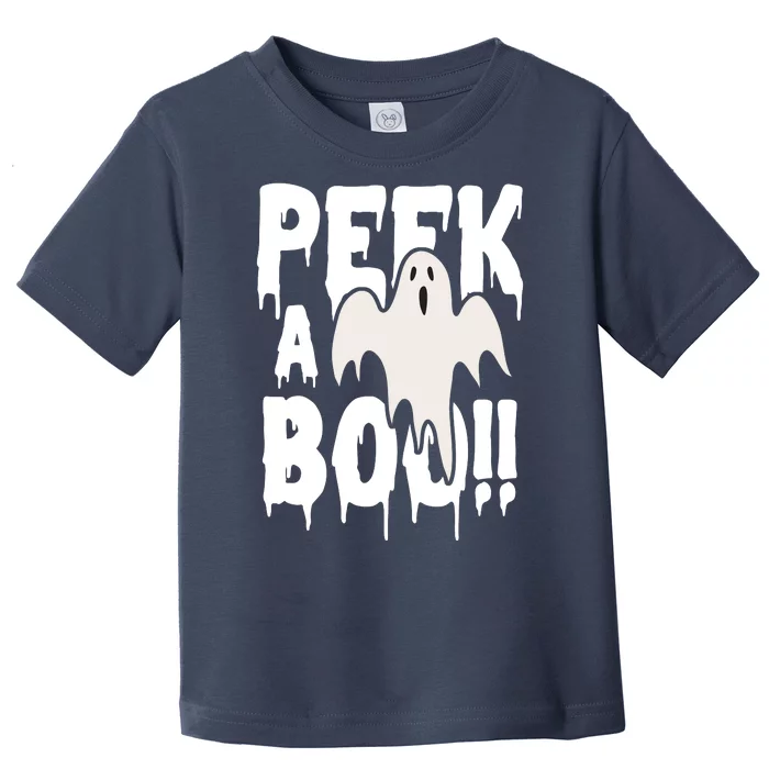 Peek A Boo Halloween Ghost Toddler T-Shirt