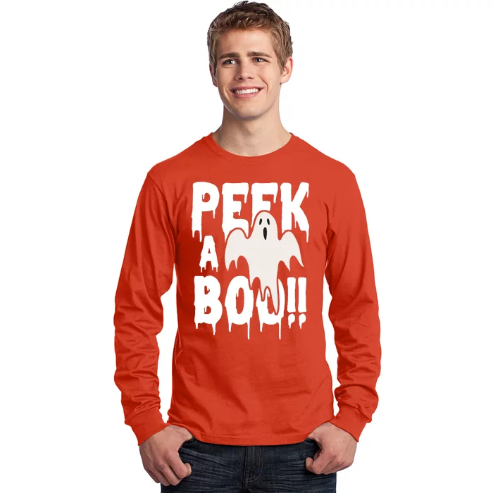 Peek A Boo Halloween Ghost Long Sleeve Shirt