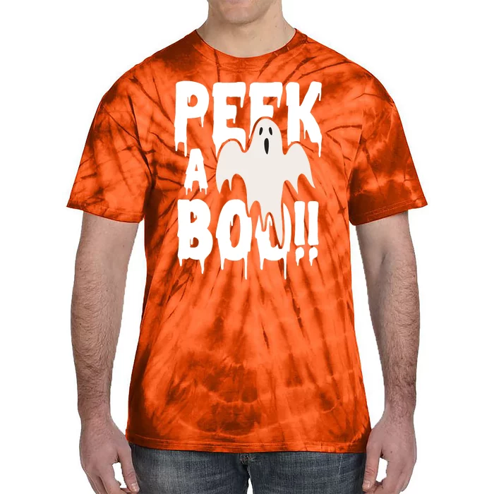 Peek A Boo Halloween Ghost Tie-Dye T-Shirt