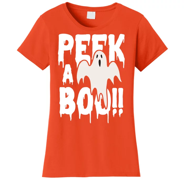 Peek A Boo Halloween Ghost Women's T-Shirt