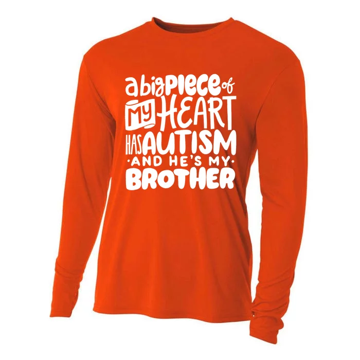 Proud Autism Brother Quote Autistic Awareness Saying Gift Proud Gift Cooling Performance Long Sleeve Crew