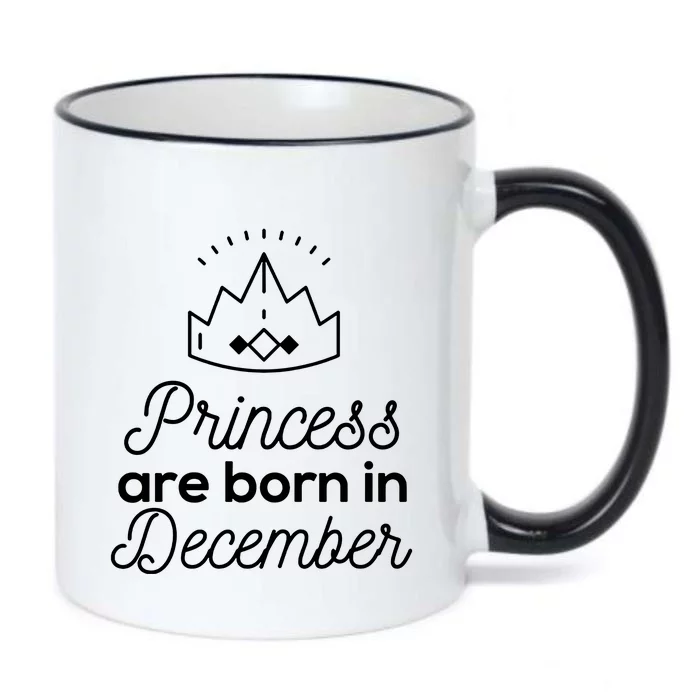 Princess Are Born In December Black Color Changing Mug