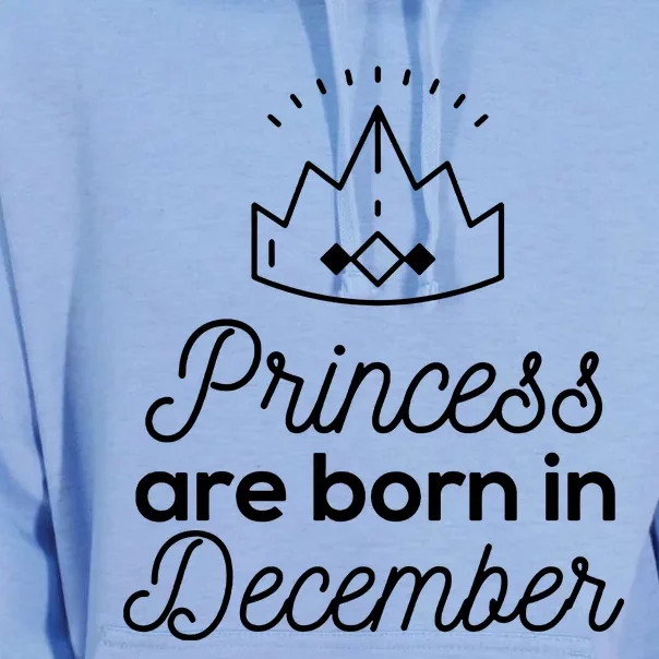 Princess Are Born In December Unisex Surf Hoodie