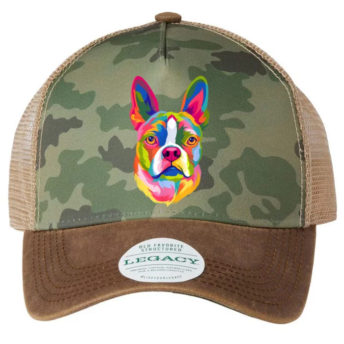 Pop Art Boston Terrier Lover Gift Men Women Dog Terriers Legacy Tie Dye Trucker Hat