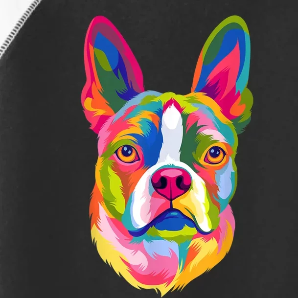 Pop Art Boston Terrier Lover Gift Men Women Dog Terriers Toddler Fine Jersey T-Shirt