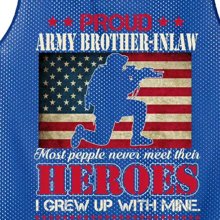 Proud Army Brothergreat Giftingreat Giftlaw I Raised My Heroes Us Flag Army Gift Mesh Reversible Basketball Jersey Tank