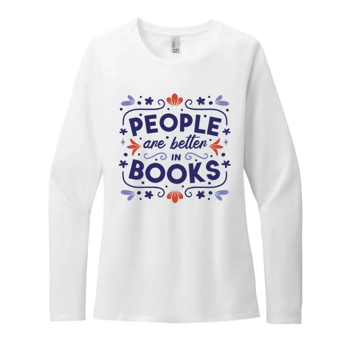 People Are Better In Books Womens CVC Long Sleeve Shirt