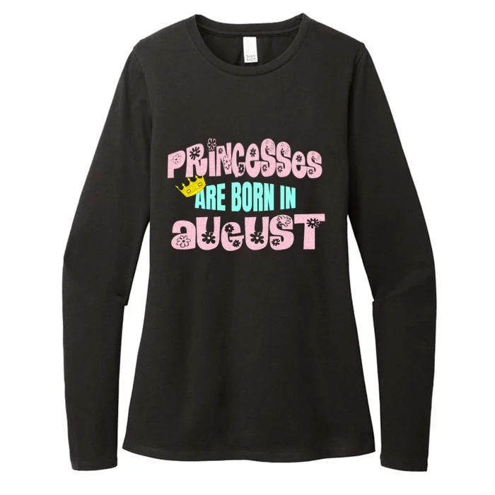 Princesses Are Born August Black Leo Virgo Birthday Gift Womens CVC Long Sleeve Shirt