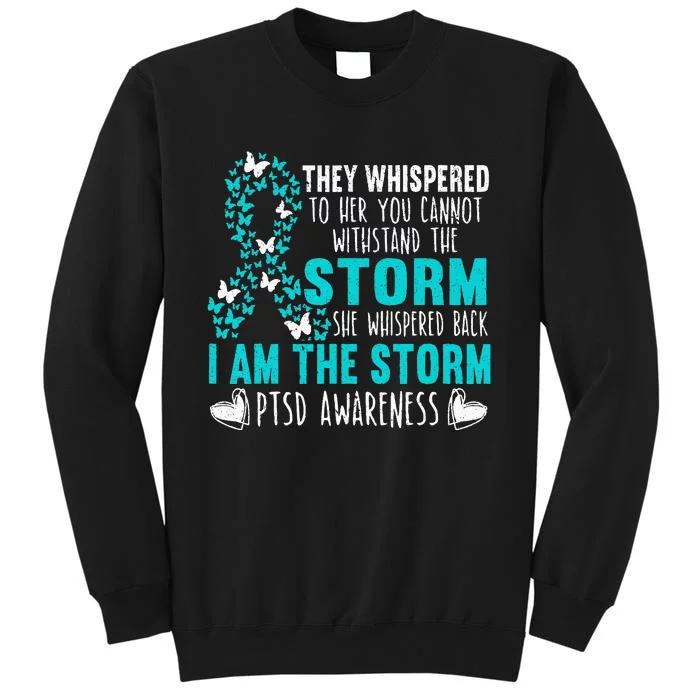 PTSD Awareness Butterfly Posttraumatic Stress Disorder Tall Sweatshirt