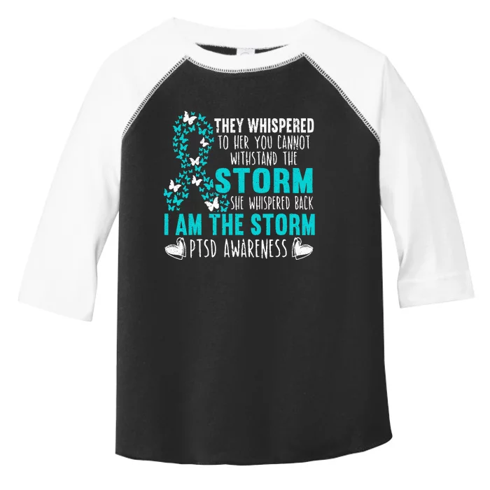 PTSD Awareness Butterfly Posttraumatic Stress Disorder Toddler Fine Jersey T-Shirt