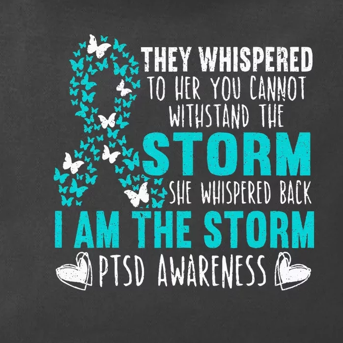 PTSD Awareness Butterfly Posttraumatic Stress Disorder Zip Tote Bag