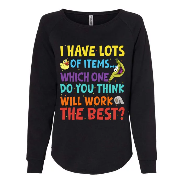 Pouchy And Bloofy I Have Lots Of Item Which One Do You Think Will Work Womens California Wash Sweatshirt