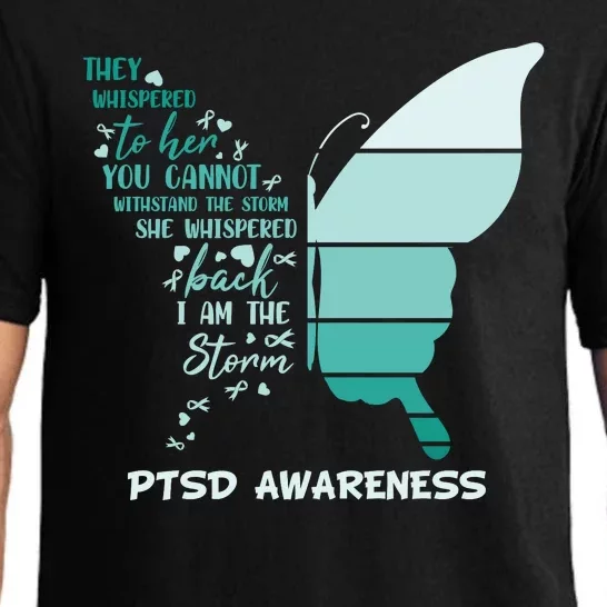 PTSD Awareness Butterfly I Am The Storm Pajama Set