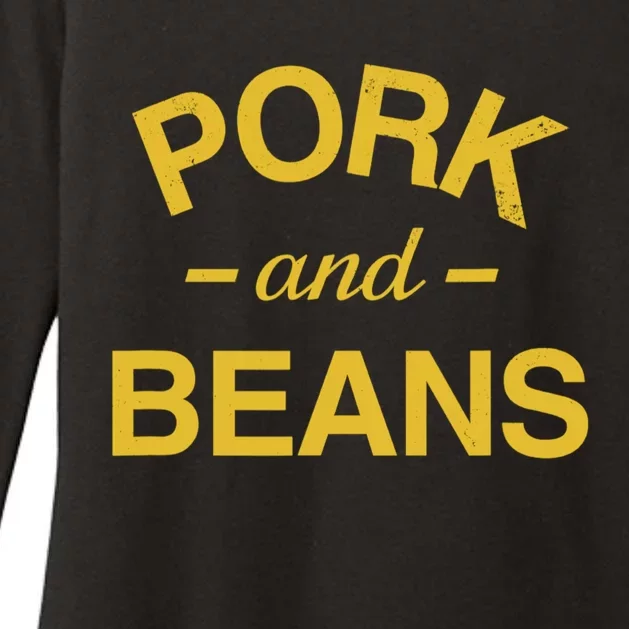 Pork And Beans Funny Trash Food Womens CVC Long Sleeve Shirt