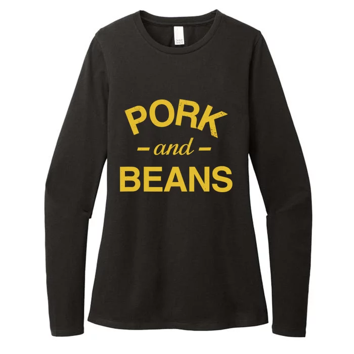 Pork And Beans Funny Trash Food Womens CVC Long Sleeve Shirt