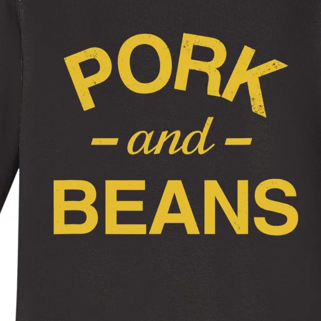 Pork And Beans Funny Trash Food Baby Long Sleeve Bodysuit