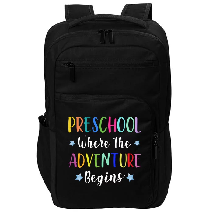 Preschool Adventure Begins First Day Of Preschool Teachers Gift Impact Tech Backpack