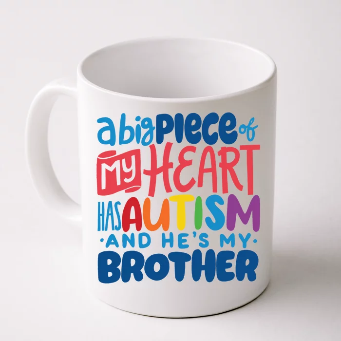 Proud Autism Brother Quote Autistic Awareness Saying Gift Proud Funny Gift Front & Back Coffee Mug