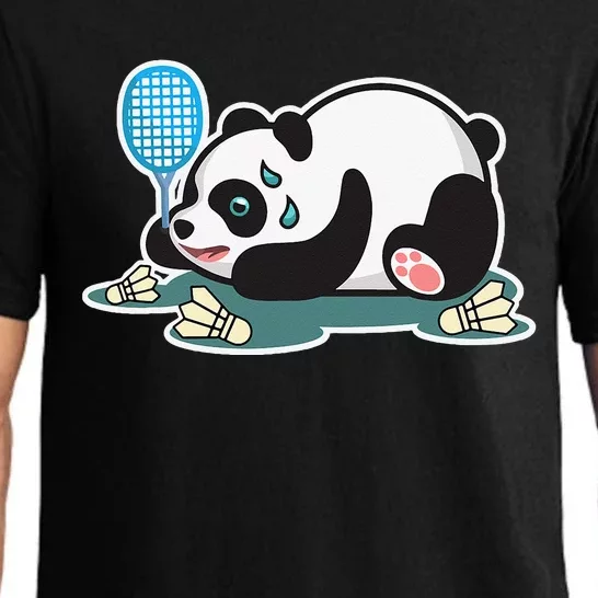 Panda Animals Badminton Shuttlecocks Pajama Set