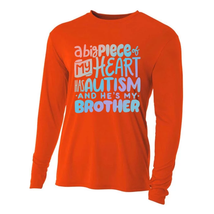 Proud Autism Brother Quote Autistic Awareness Saying Meaningful Gift Proud Gift Cooling Performance Long Sleeve Crew