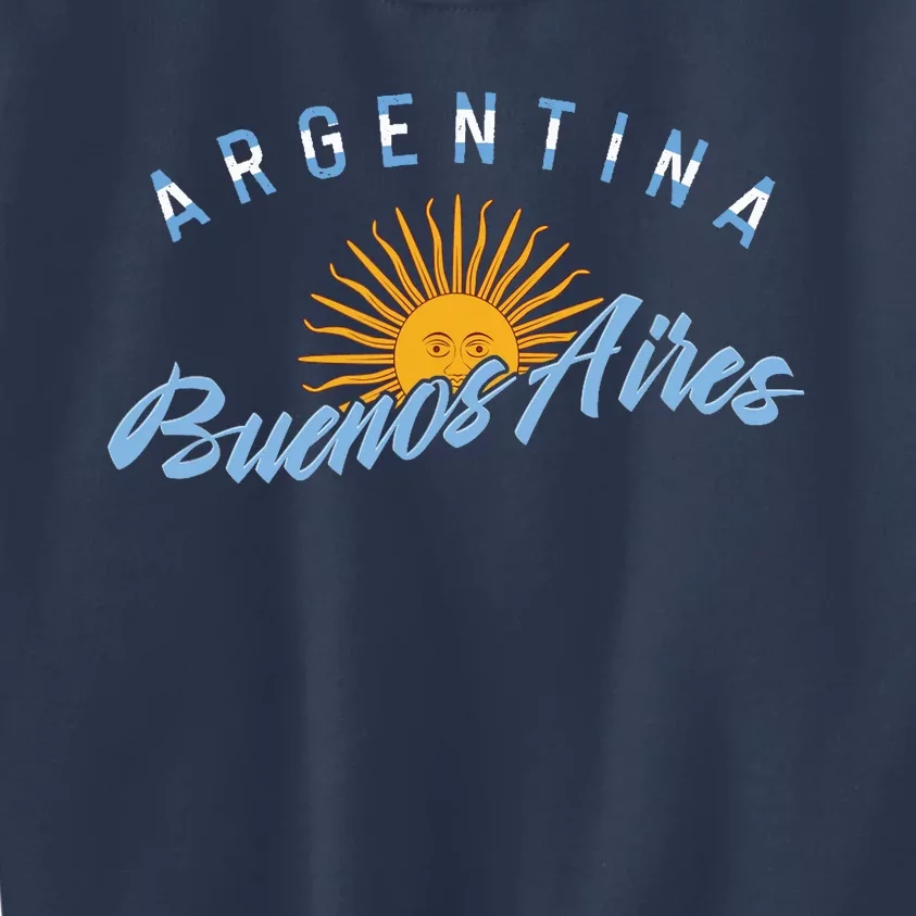 Proud Argentinian Buenos Aires Fan Argentina Country Descent Kids Sweatshirt