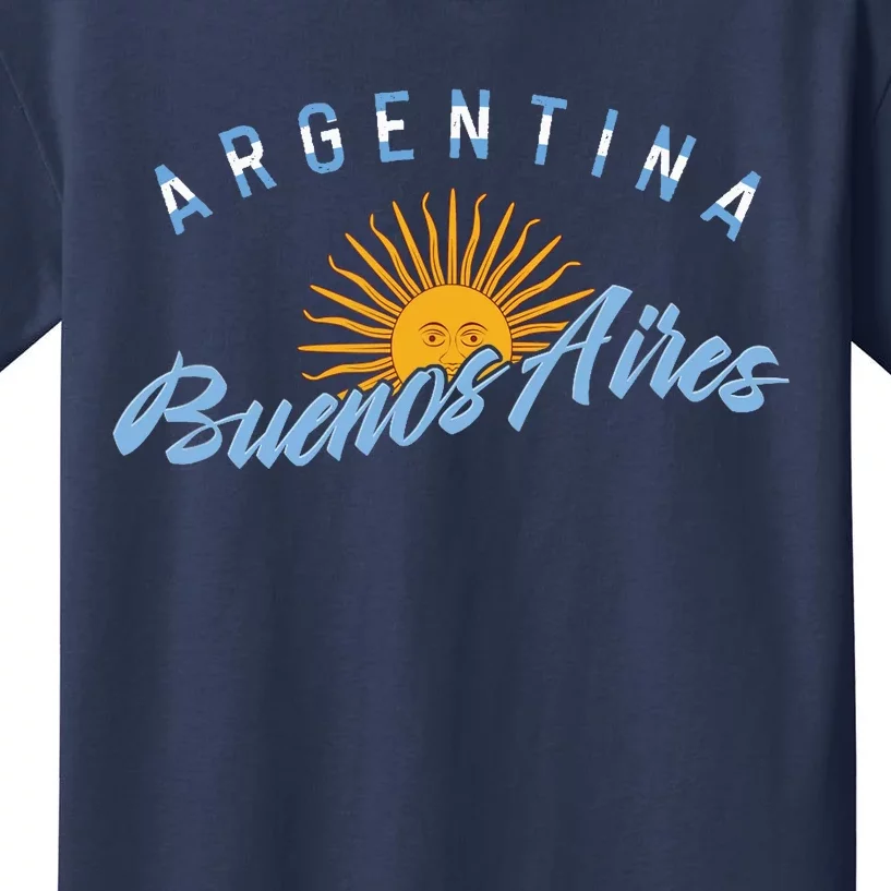 Proud Argentinian Buenos Aires Fan Argentina Country Descent Kids T-Shirt