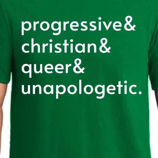 Progressive And Christian And Queer And Unapologetic Pajama Set