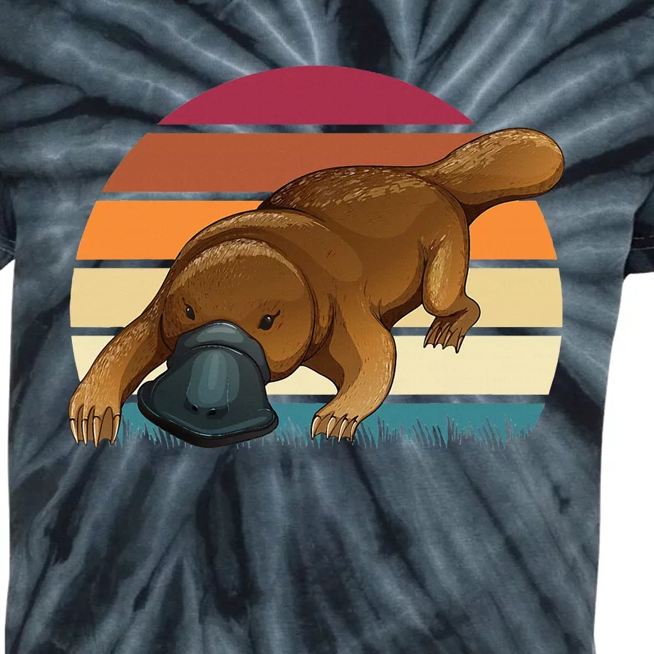 Platypus Awesome Cool Platypus Kids Tie-Dye T-Shirt