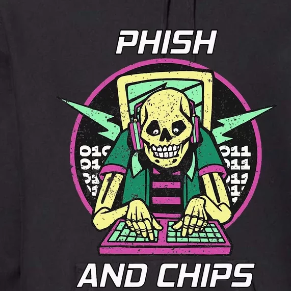 P.H.I.S.H And Chips Funny Hacker Premium Hoodie