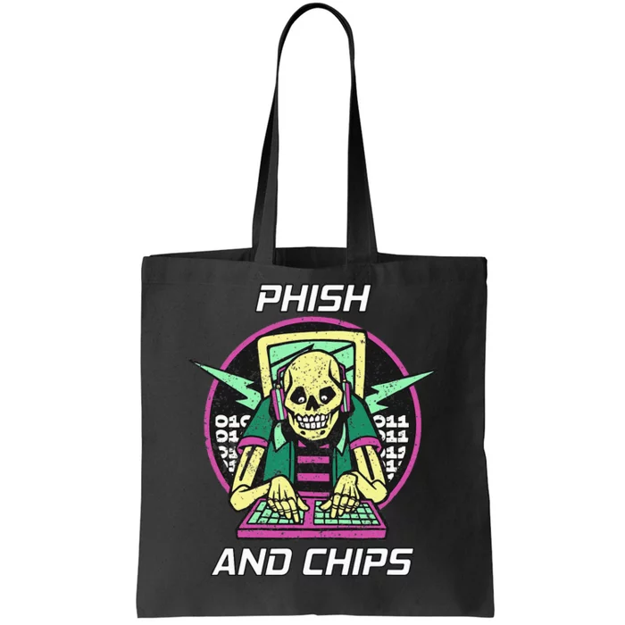 P.H.I.S.H And Chips Funny Hacker Tote Bag