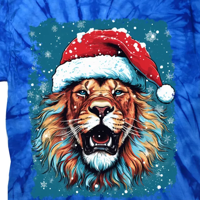 Pop Art Christmas Lights Lion Gift Tie-Dye T-Shirt