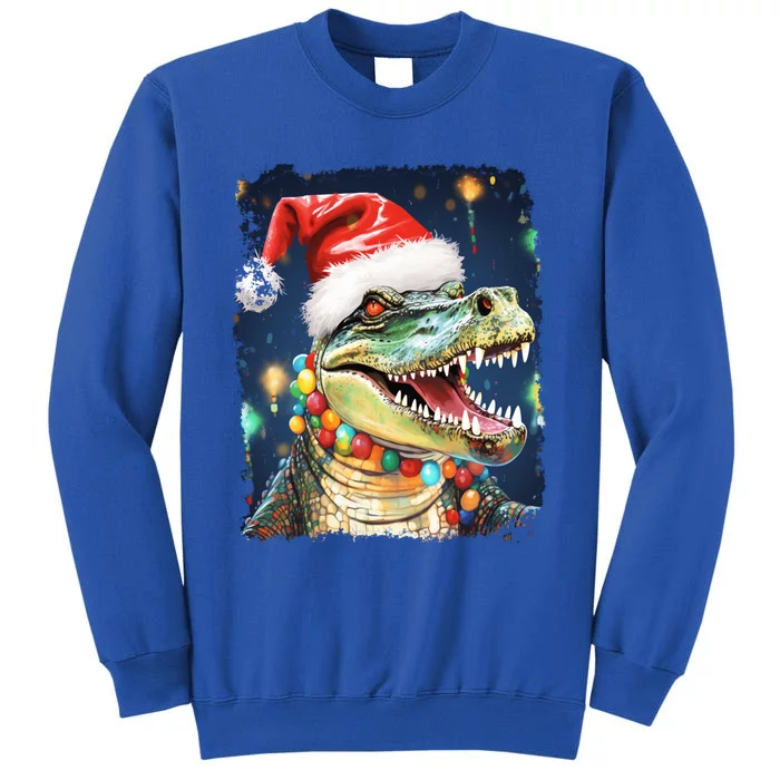 Pop Art Colorful Animal Christmas Alligator Crocodile Cool Gift Sweatshirt