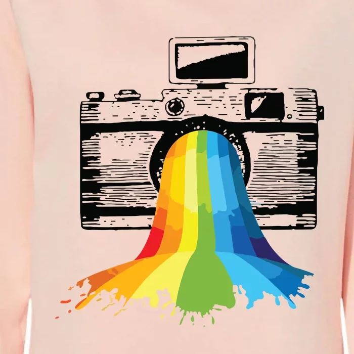 Photography Art Camera Rainbow Photographer Gift Womens California Wash Sweatshirt