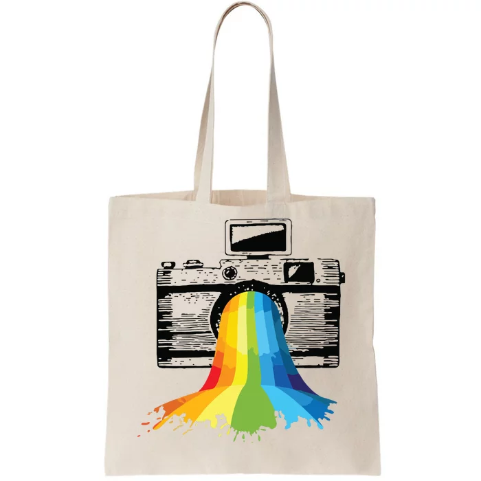 Photography Art Camera Rainbow Photographer Gift Tote Bag