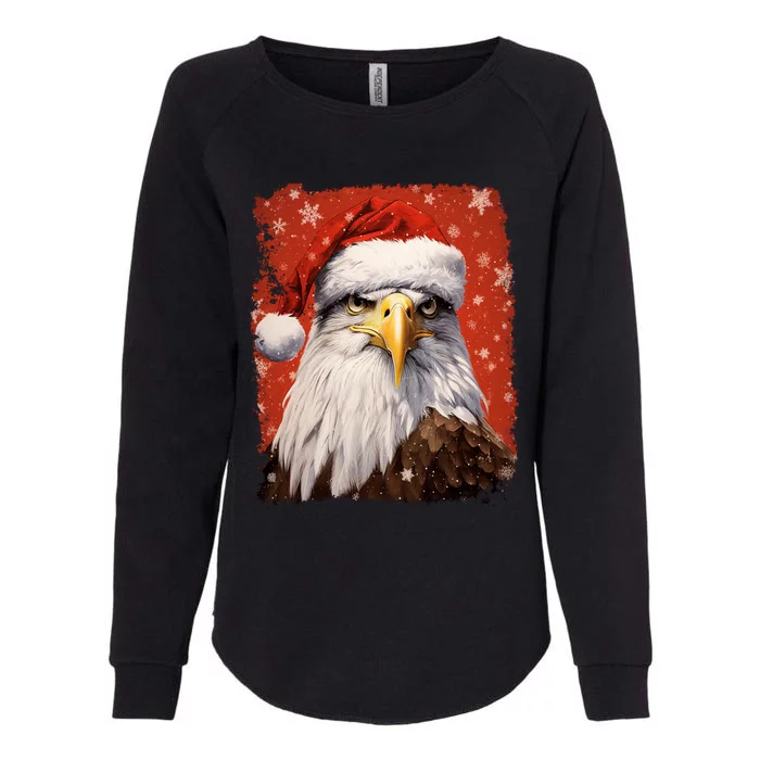 Pop Art Colorful Christmas Bald Eagle Gift Womens California Wash Sweatshirt