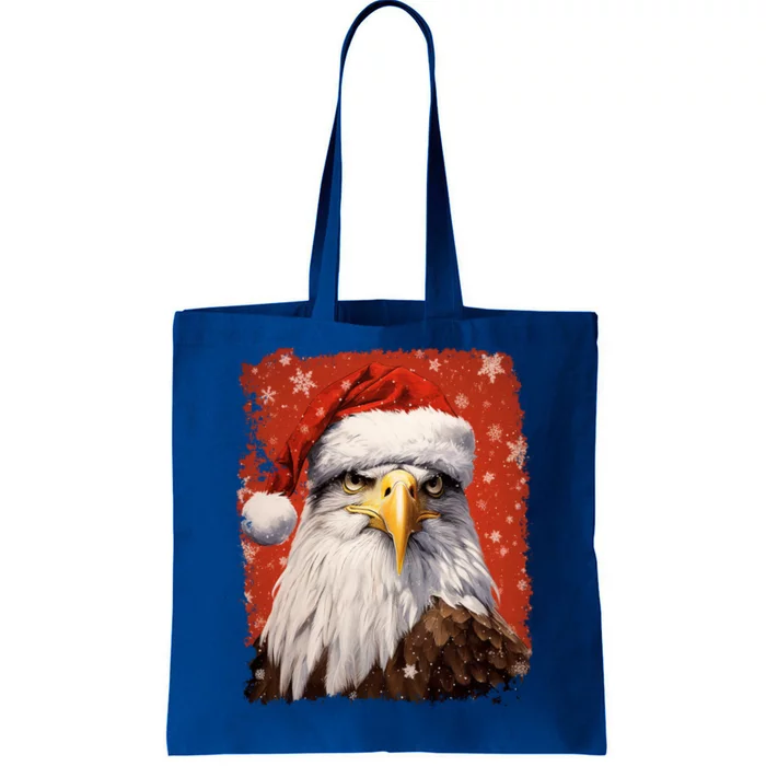 Pop Art Colorful Christmas Bald Eagle Gift Tote Bag