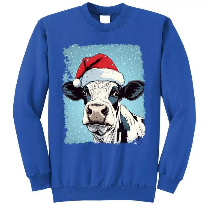 Pop Art Colorful Cow Christmas Gift Tall Sweatshirt