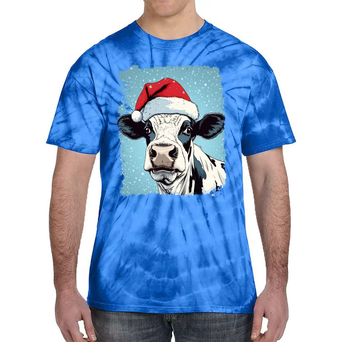 Pop Art Colorful Cow Christmas Gift Tie-Dye T-Shirt